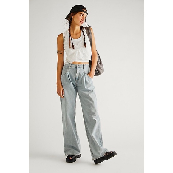 Free People ๐บ We The Free Luca Super Slouch Trouser Jeans - Picture 12 of 16